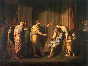 Benjamin West Cleombrotus Ordered into Banishment by Leonidas II, King of Sparta USA oil painting artist